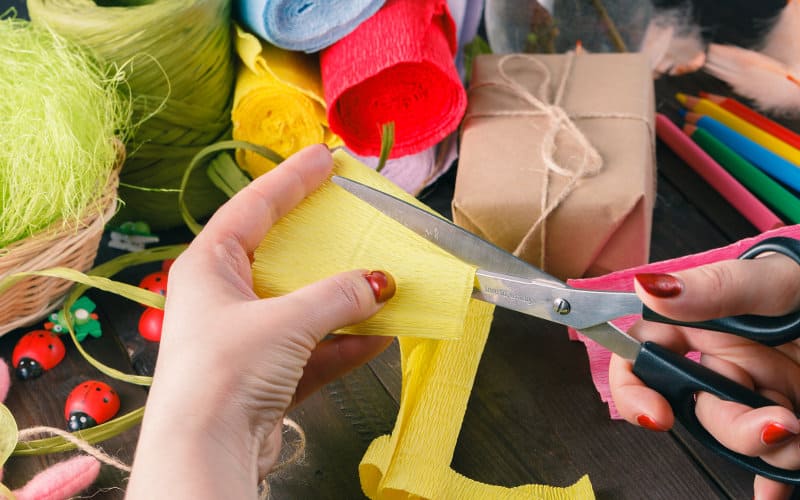 Picture showing Christmas gift wrapping