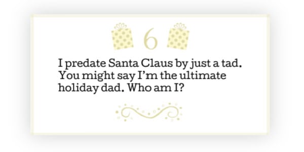 Illustration from the printable containing easy Christmas riddles