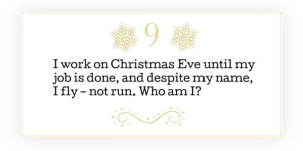 Illustration from the printable containing easy Christmas riddles