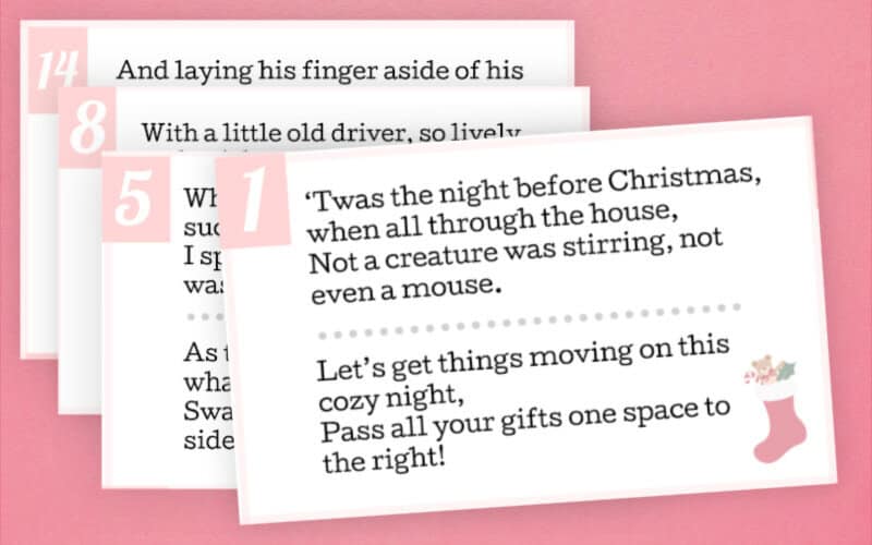 Feature image for the Twas the Night Before Christmas gift exchange article